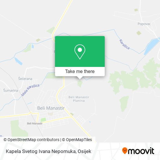 Kapela Svetog Ivana Nepomuka map