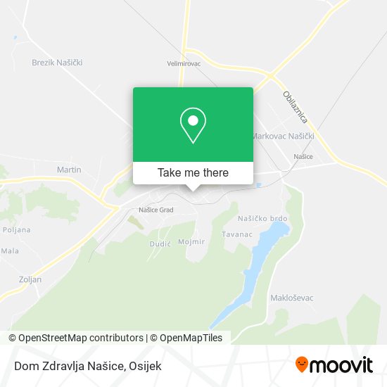 Dom Zdravlja Našice map