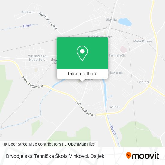 Drvodjelska Tehnička Škola Vinkovci map