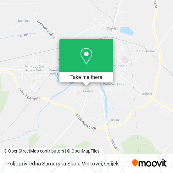 Poljoprivredna Šumarska Škola Vinkovci map