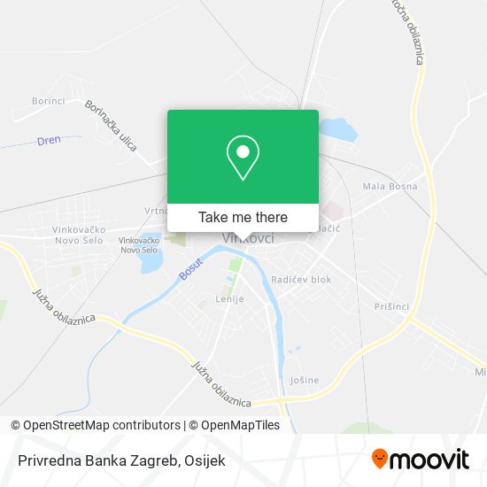 Privredna Banka Zagreb map