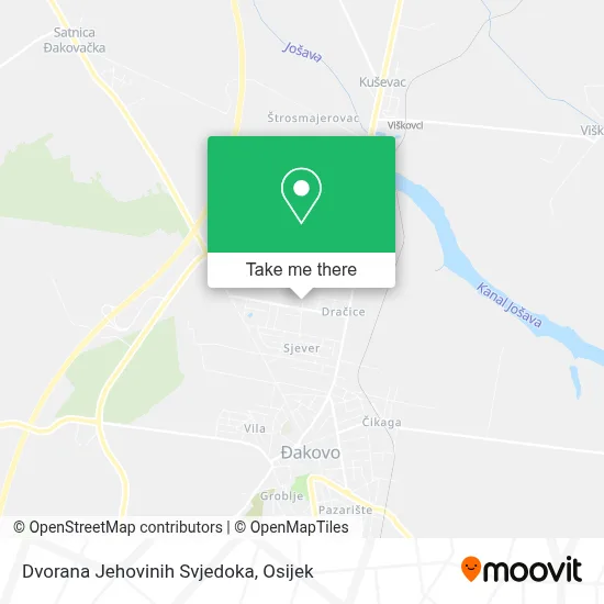 Dvorana Jehovinih Svjedoka map
