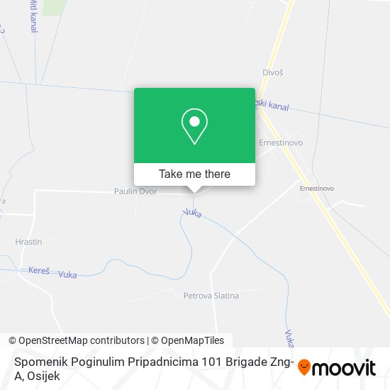 Spomenik Poginulim Pripadnicima 101 Brigade Zng-A map