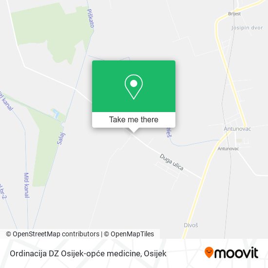Ordinacija DZ Osijek-opće medicine map