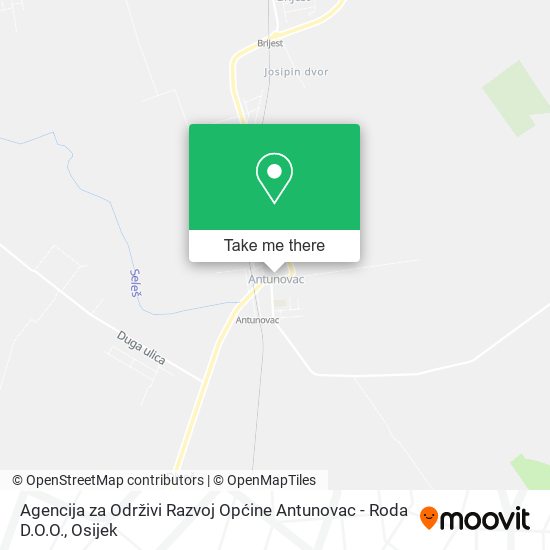 Agencija za Održivi Razvoj Općine Antunovac - Roda D.O.O. map