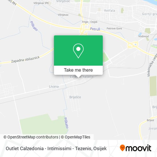 Outlet Calzedonia - Intimissimi - Tezenis map