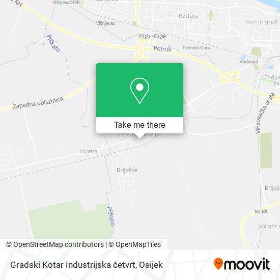 Gradski Kotar Industrijska četvrt map