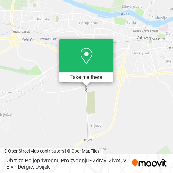 Obrt za Poljoprivrednu Proizvodnju - Zdravi Život, Vl. Elvir Dergić map