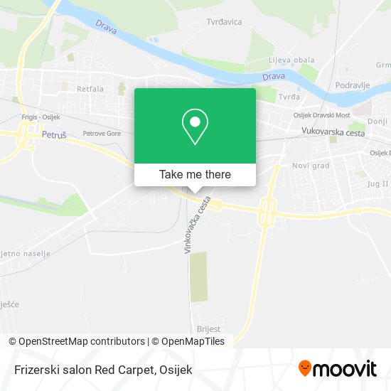 Frizerski salon Red Carpet map