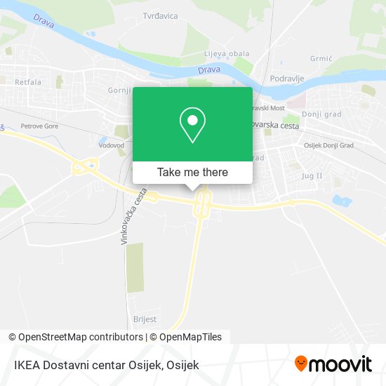 IKEA Dostavni centar Osijek map