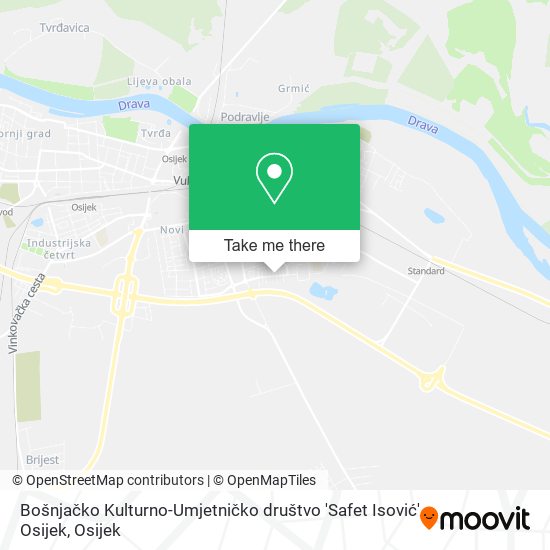 Bošnjačko Kulturno-Umjetničko društvo 'Safet Isović' Osijek map