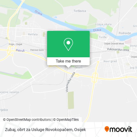 Zubaj, obrt za Usluge Rovokopačem map