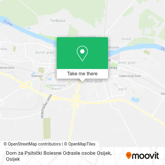 Dom za Psihički Bolesne Odrasle osobe Osijek map