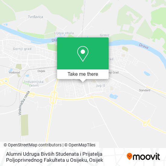 Alumni Udruga Bivših Studenata i Prijatelja Poljoprivrednog Fakulteta u Osijeku map