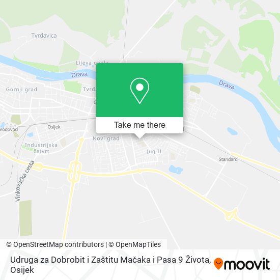 Udruga za Dobrobit i Zaštitu Mačaka i Pasa 9 Života map