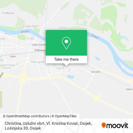 Christina, Uslužni obrt, Vl. Kristina Kovač, Osijek, Lošinjska 30 map