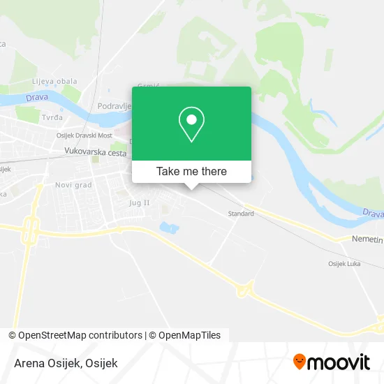 Arena Osijek map