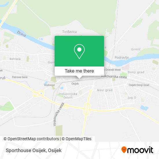 Sporthouse Osijek map