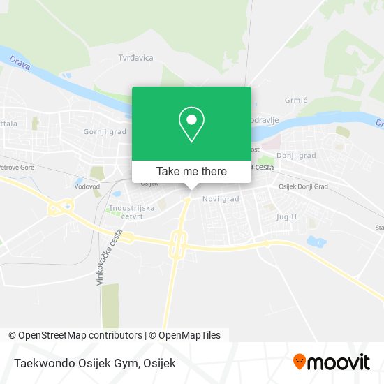 Taekwondo Osijek Gym map