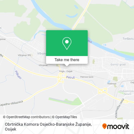 Obrtnička Komora Osječko-Baranjske Županije map