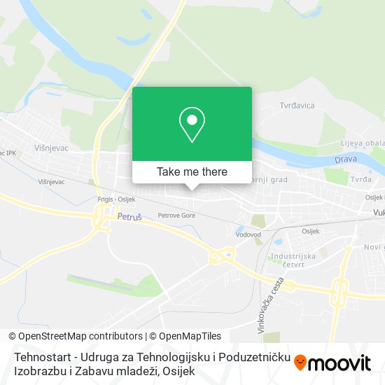Tehnostart - Udruga za Tehnologijsku i Poduzetničku Izobrazbu i Zabavu mladeži map