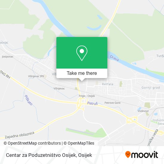 Centar za Poduzetništvo Osijek map