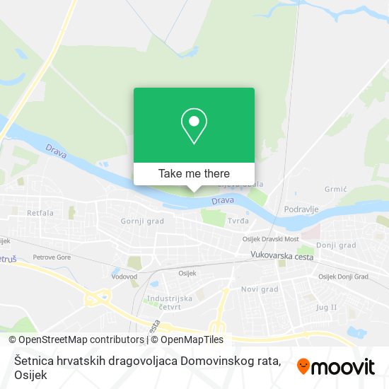 Šetnica hrvatskih dragovoljaca Domovinskog rata map