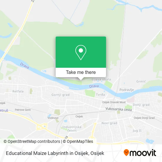 Educational Maize Labyrinth in Osijek map