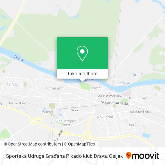 Sportska Udruga Građana Pikado klub Drava map
