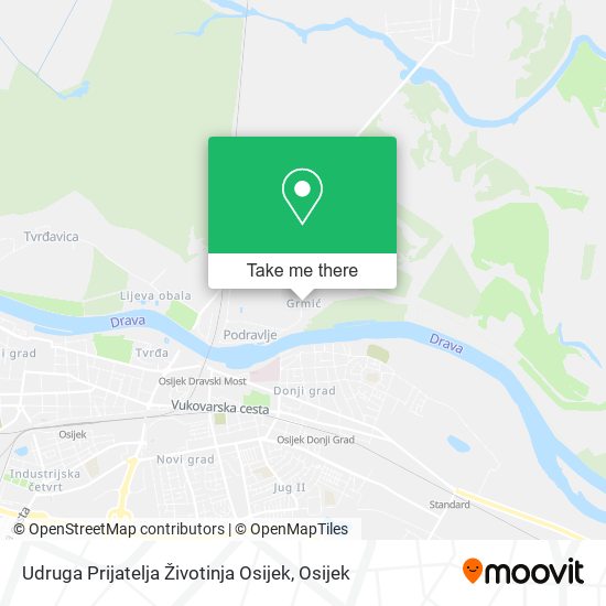 Udruga Prijatelja Životinja Osijek map