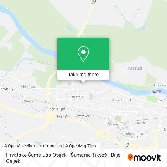Hrvatske Šume Ušp Osijek - Šumarija Tikveš - Bilje map