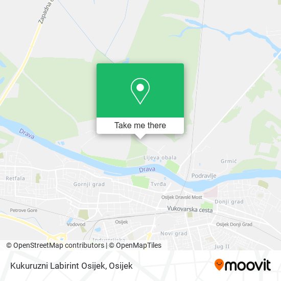 Kukuruzni Labirint Osijek map