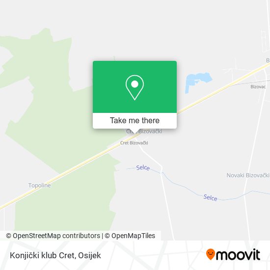 Konjički klub Cret map
