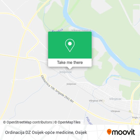 Ordinacija DZ Osijek-opće medicine map