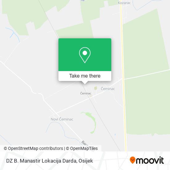 DZ B. Manastir Lokacija Darda map