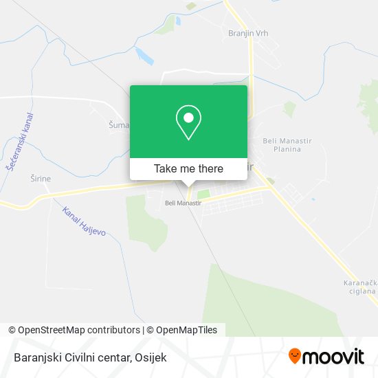 Baranjski Civilni centar map