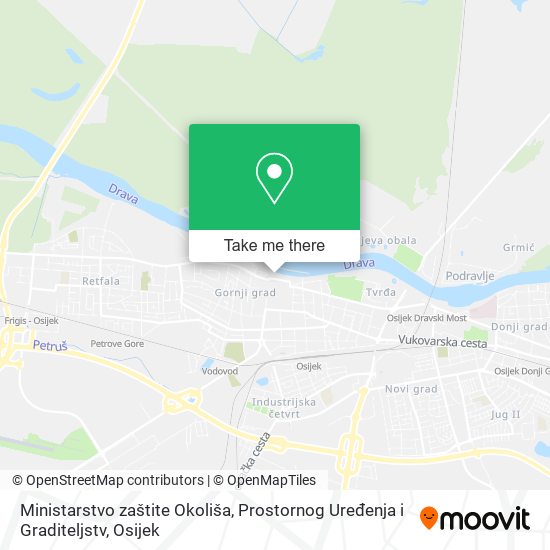 Ministarstvo zaštite Okoliša, Prostornog Uređenja i Graditeljstv map