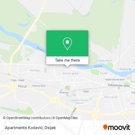 Apartments Košević map