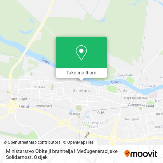 Ministarstvo Obitelji branitelja i Međugeneracijske Solidarnost map