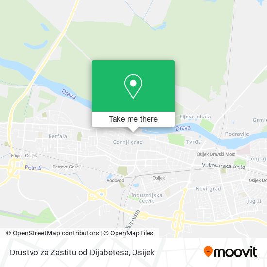 Društvo za Zaštitu od Dijabetesa map