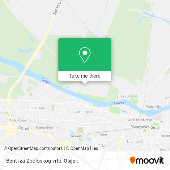 Bent Iza Zooloskog vrta map