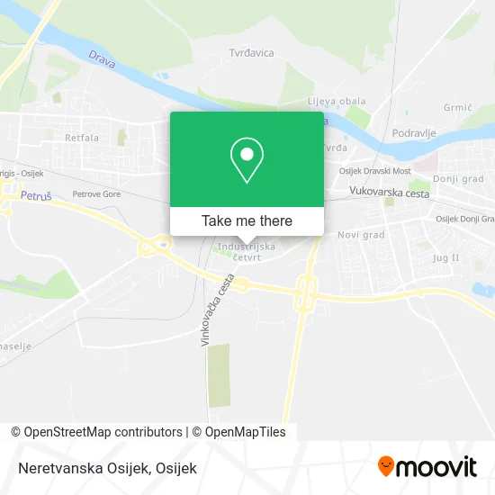 Neretvanska Osijek map