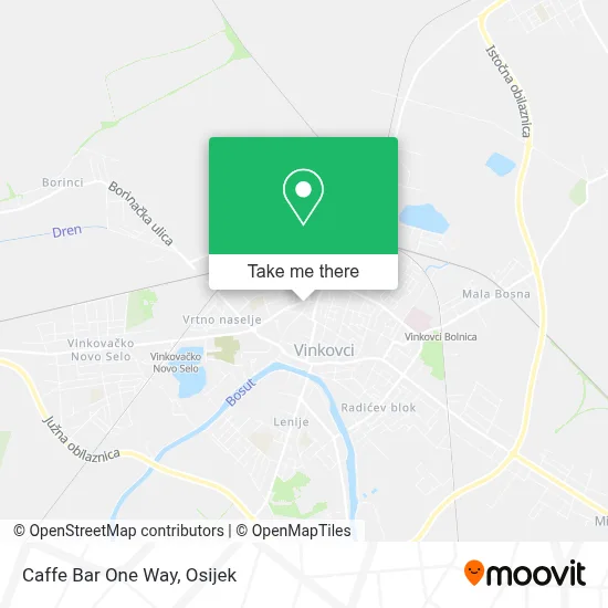 Caffe Bar One Way map