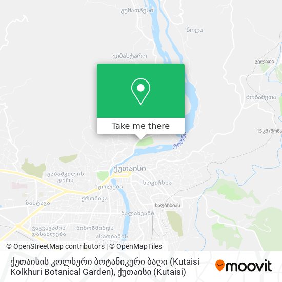 ქუთაისის კოლხური ბოტანიკური ბაღი (Kutaisi Kolkhuri Botanical Garden) map