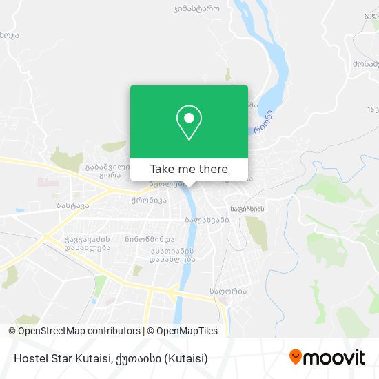 Hostel Star Kutaisi map