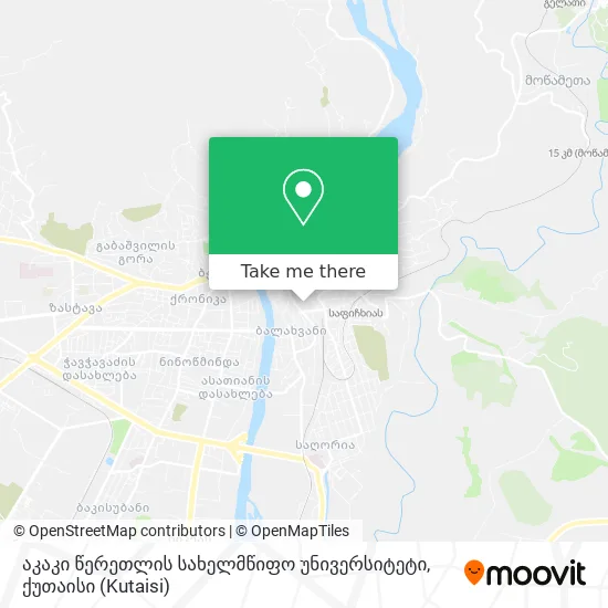 აკაკი წერეთლის სახელმწიფო უნივერსიტეტი map