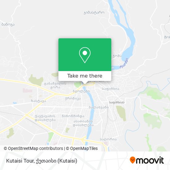 Kutaisi Tour map