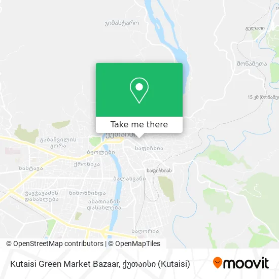 Kutaisi Green Market Bazaar map