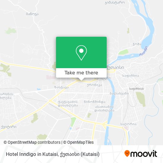 Hotel Inndigo in Kutaisi map