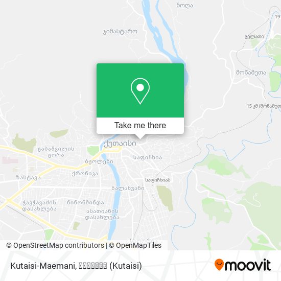 Kutaisi-Maemani map